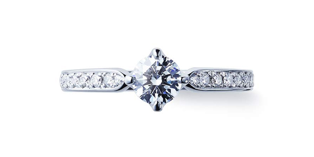 NIWAKAの婚約指輪　睡蓮（すいれん）メレあり