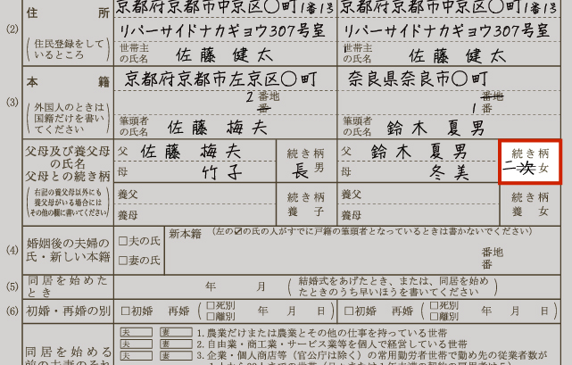 修正の仕方の例