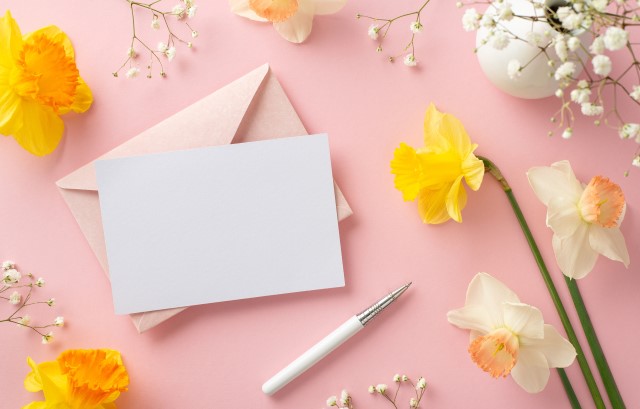 手紙とお花