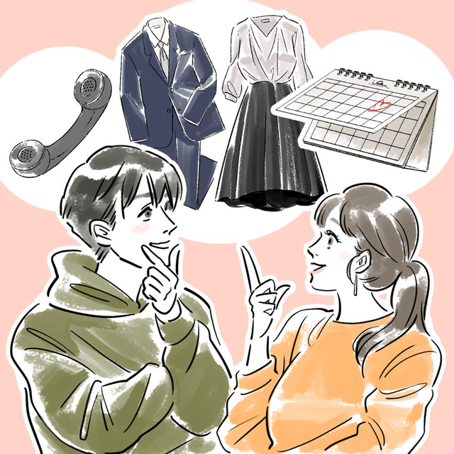 相談するカップル