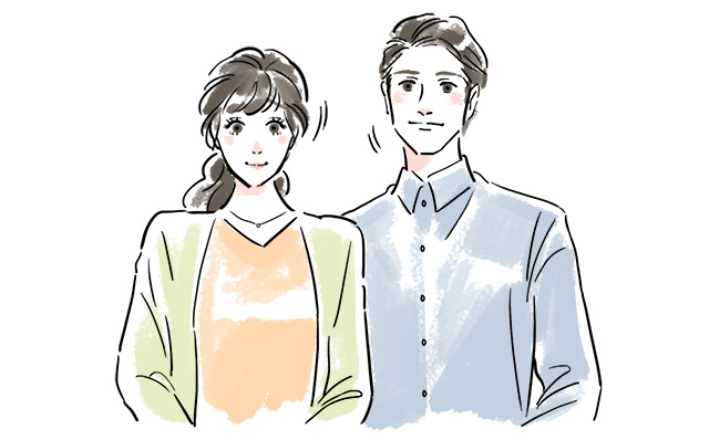 納得するふたり