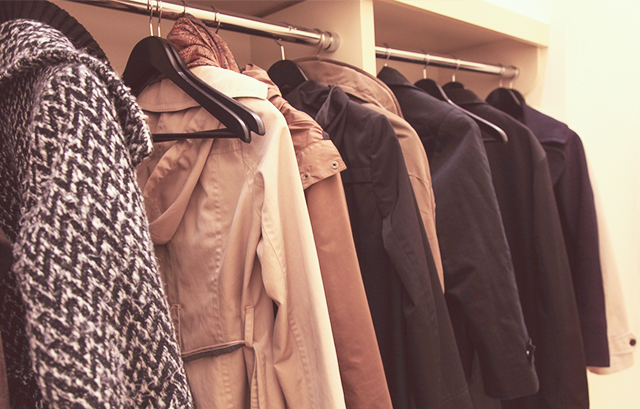ハンガーにかけられた服