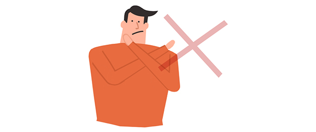 バツ印を作る人