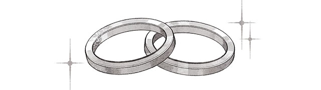 ピカピカの結婚指輪
