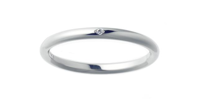 NIWAKAの結婚指輪　ことほぎ プレインタイプ　ホワイトゴールド