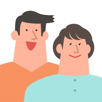 カップルのイラスト