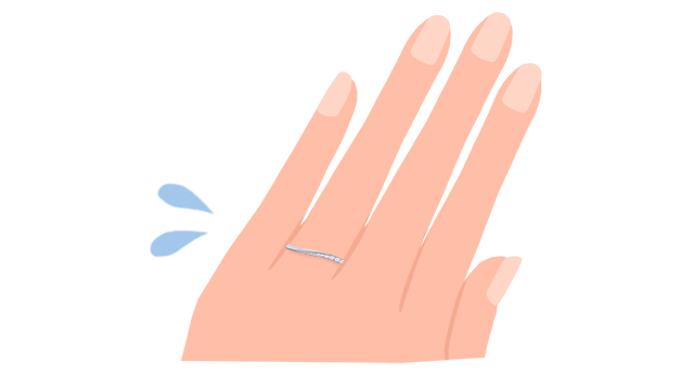 手と指輪のバランス
