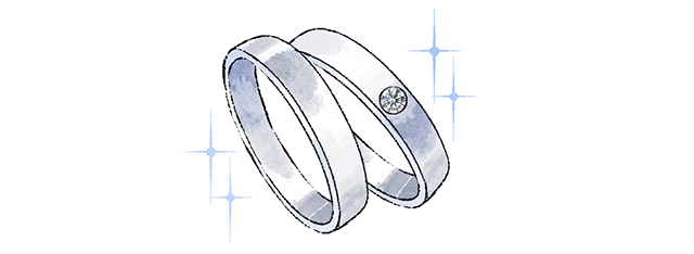 輝く結婚指輪