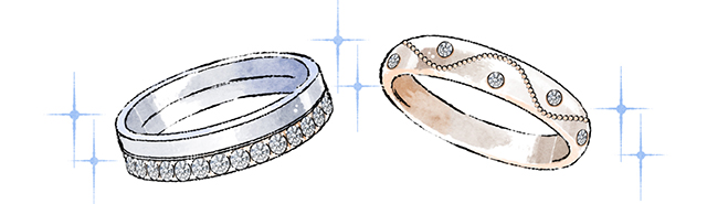 ゴージャスな結婚指輪