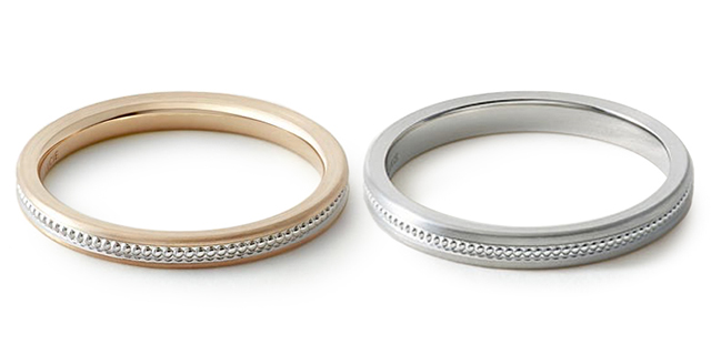 NIWAKA の結婚指輪　コリーヌ（LM1814）とコリーヌ（LM1816）
