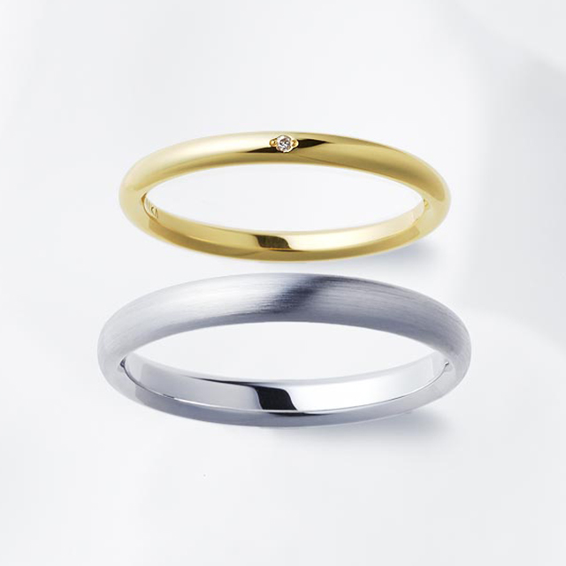 ゴールドの結婚指輪とプラチナの結婚指輪