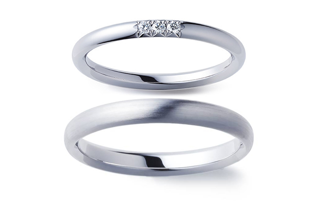 NIWAKAの結婚指輪ことほぎメレあり、ことほぎプレイン