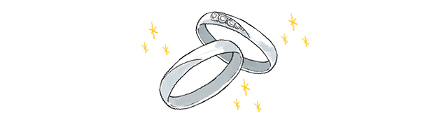 男性と女性の結婚指輪