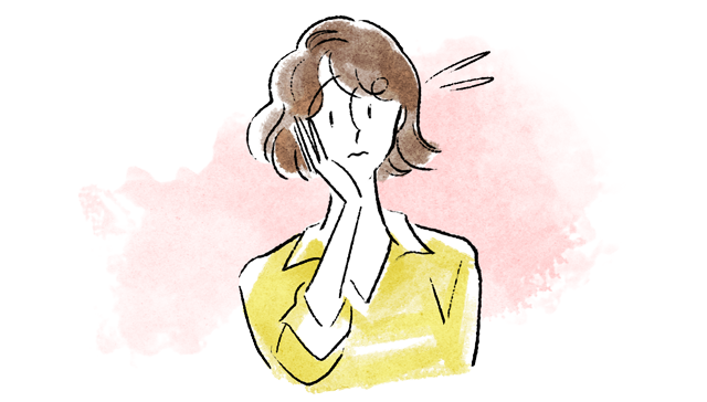 申し訳なく感じている女性