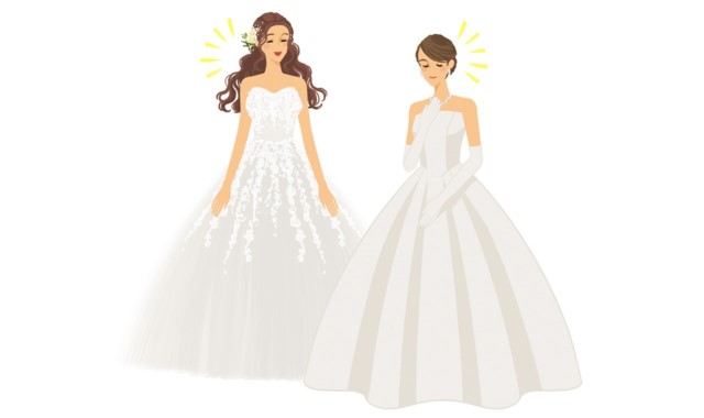 ドレスを着た女性のイラスト