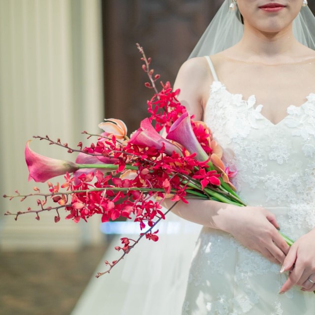 ビビットカラーのブーケ