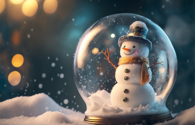 雪だるまのスノードーム