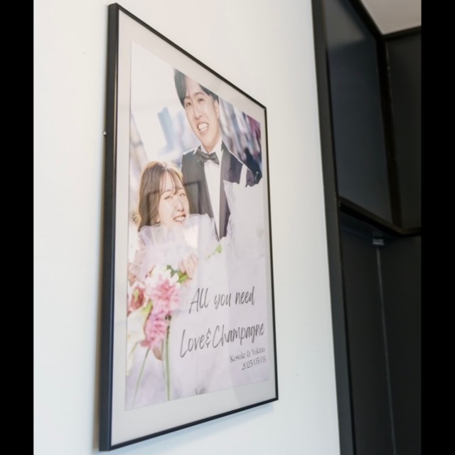 新郎新婦の写真を使ったウェルカムボード