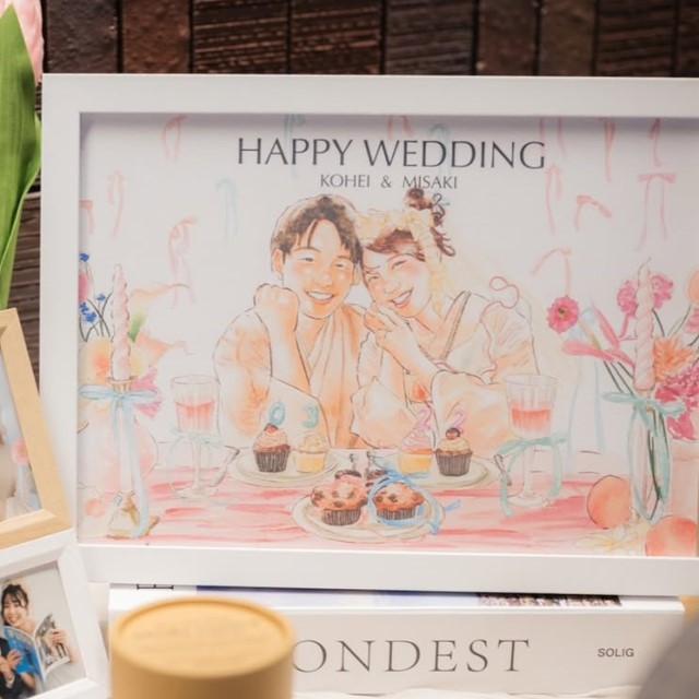 似顔絵のウェルカムボード