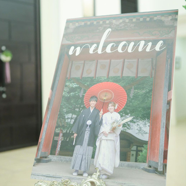 前撮り写真を使ったウェルカムボード_02