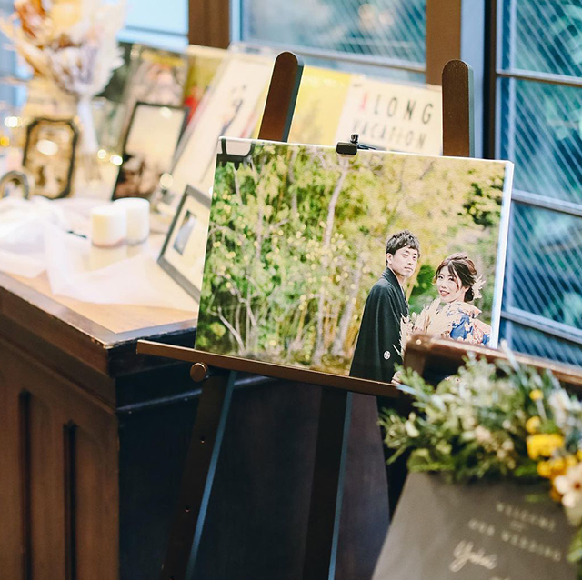 前撮り写真を使ったウェルカムボード_01