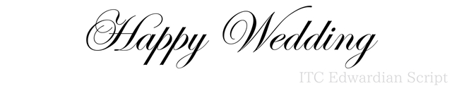 フォント名「Edwardian Script ITC Regular」の見本