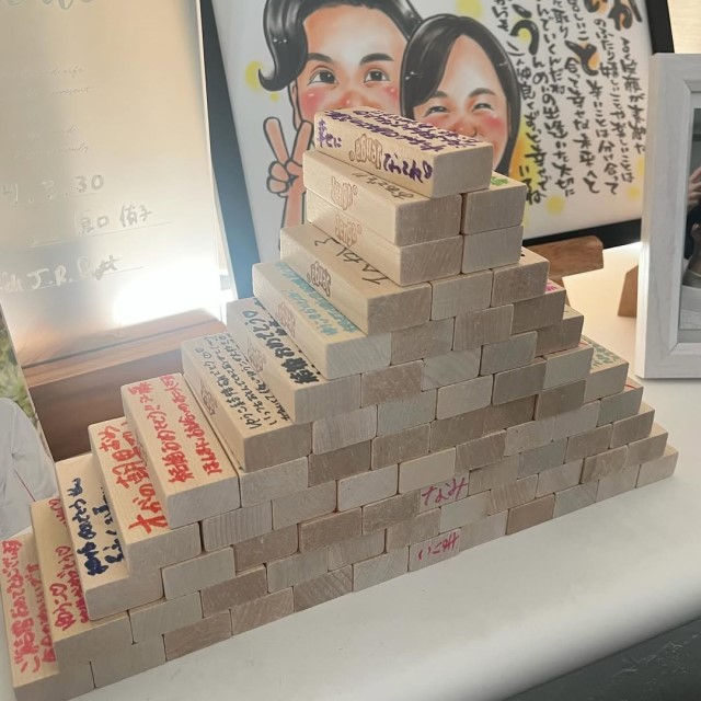 ウェディングジェンガの実例