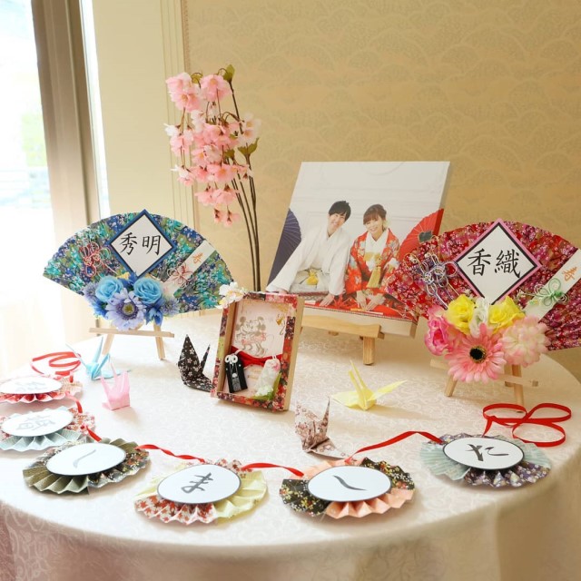 新郎新婦の要素を追加してアレンジしたウェルカムアイテム