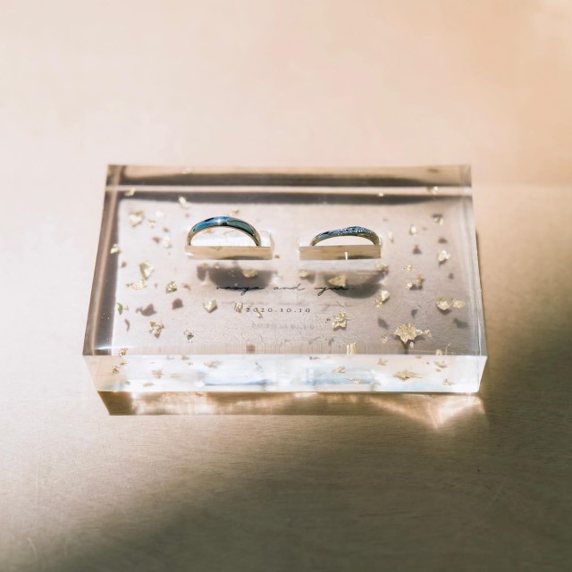 レジンのリングピロー