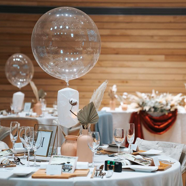 風船を使ったテーブルコーディネート