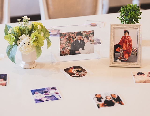 小さい頃の写真を使った装飾