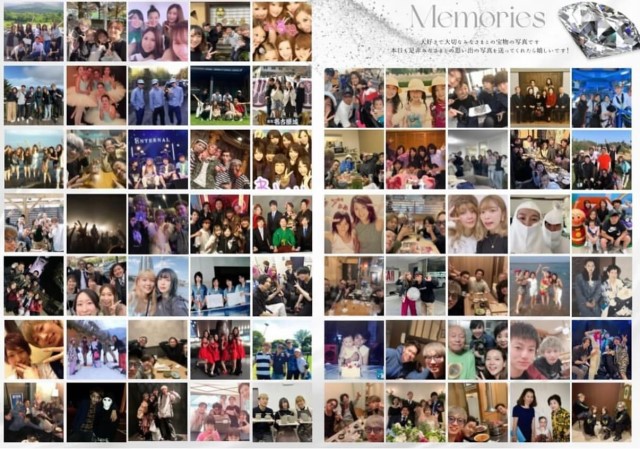 「ゲストとの写真」をずらり