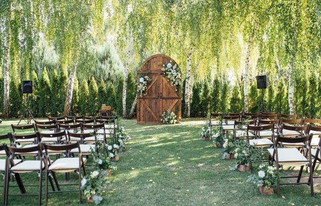 ガーデン挙式の会場の様子