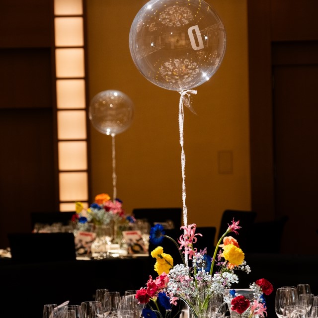 風船を使ったテーブルナンバー