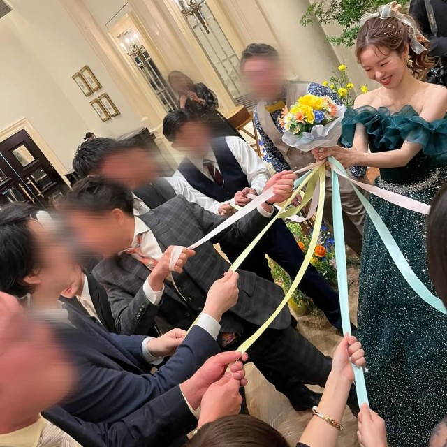 男性ゲストが参加するブーケプルズ
