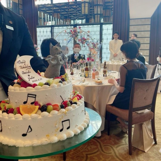 ウェディングケーキ入場