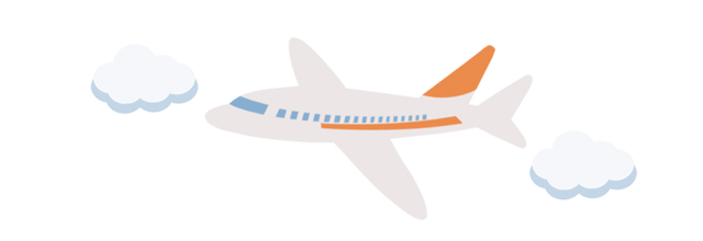 飛行機のイラスト