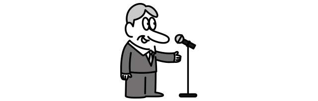 スピーチする仲人