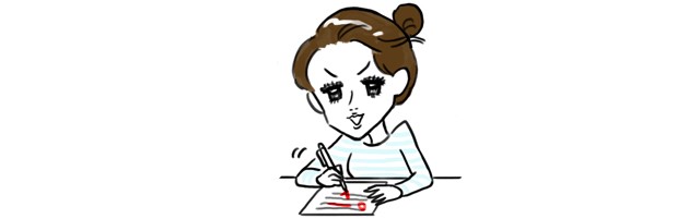 スピーチを考える女性
