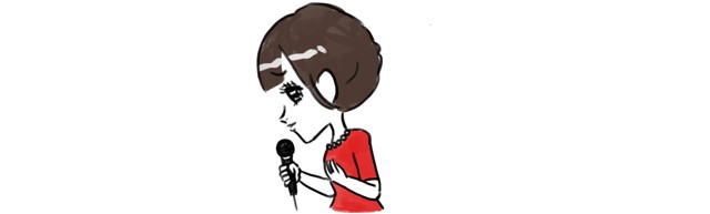 深呼吸する女性