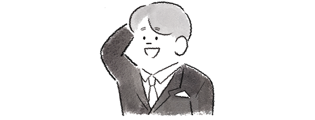 スピーチする男性