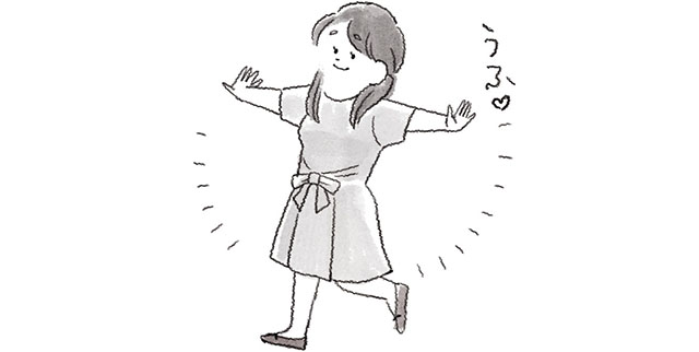 ワンピースを着た女性
