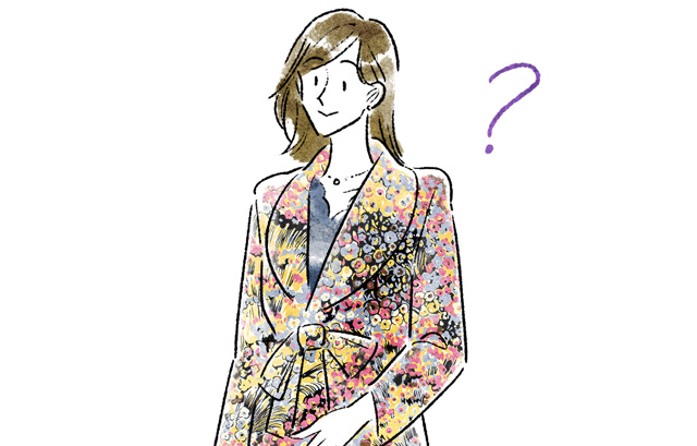 派手な服装の女性