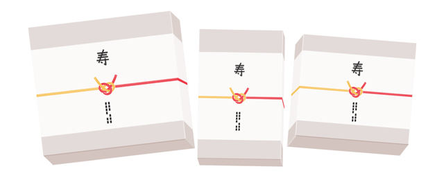 のしをつけた引き出物