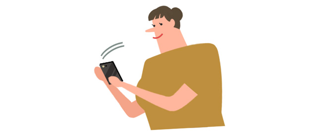 スマホを使う女性