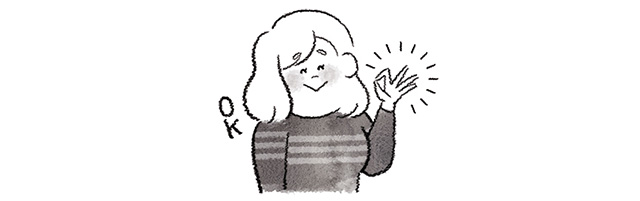 OKをする女性