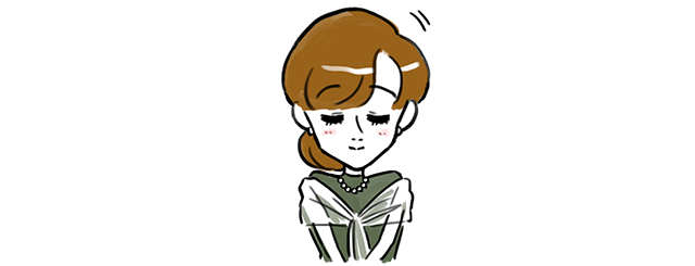 挨拶をする受付係