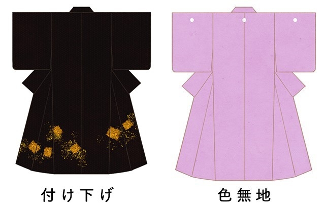 付け下げと色無地