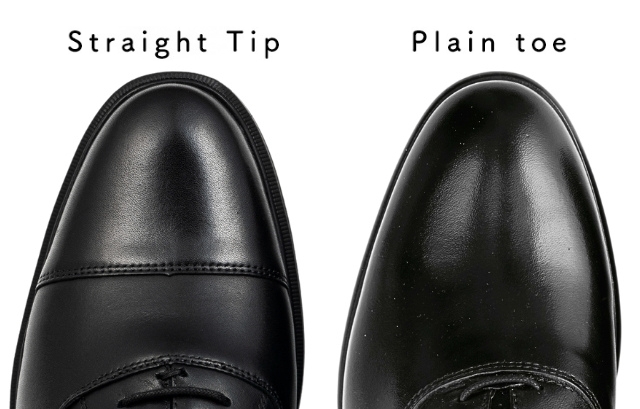 プレーントゥとストレートチップの革靴