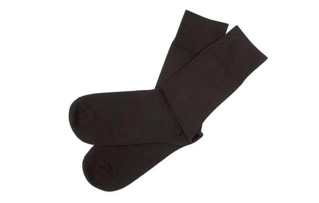 黒いロング丈の靴下